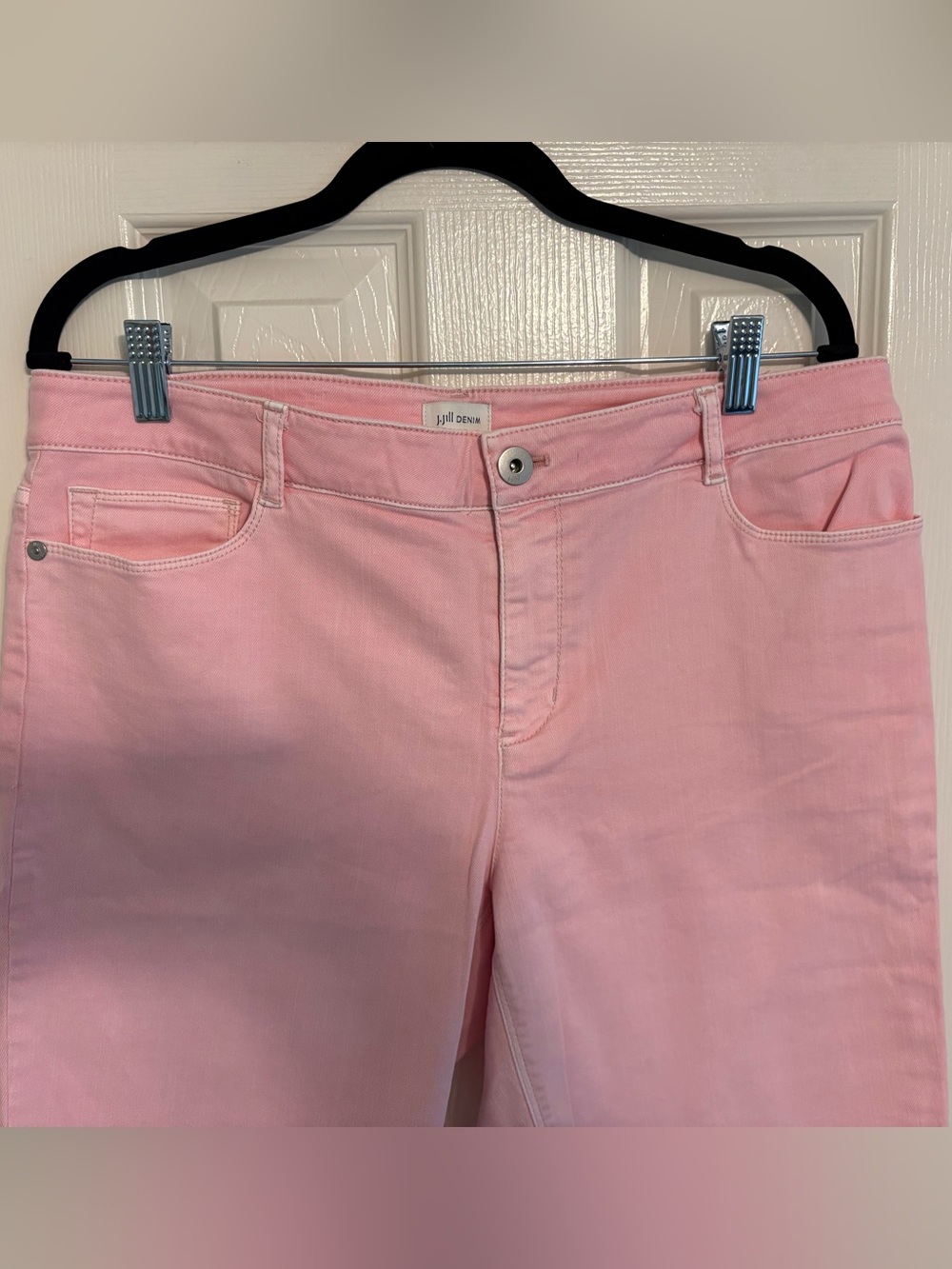 J. Jill Pink Denim Jean Shorts Size 12 Women’s Casual Summer Shorts - Picture 4 of 8